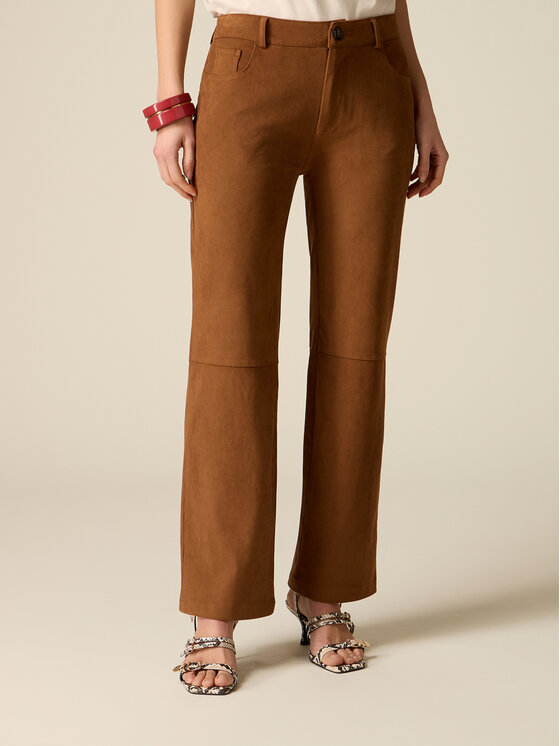 Oltre Oltre Pantaloni di tessuto P04XR109529N012 Marrone Regular Fit
