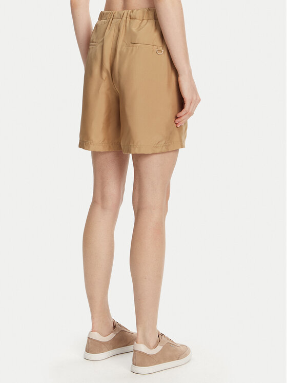 Marella Marella Pantaloncini di tessuto Borbona 2513141025 Beige Relaxed Fit