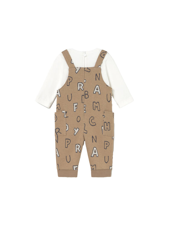 Mayoral Mayoral komplet_bluzka_i_ogrodniczki 2636 Кафяв Regular Fit