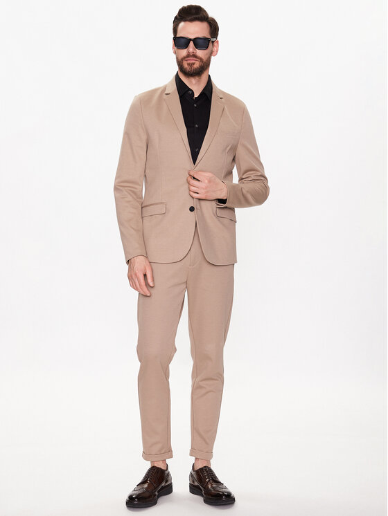 Lindbergh Lindbergh Zakó 30-32035 Bézs Slim Fit