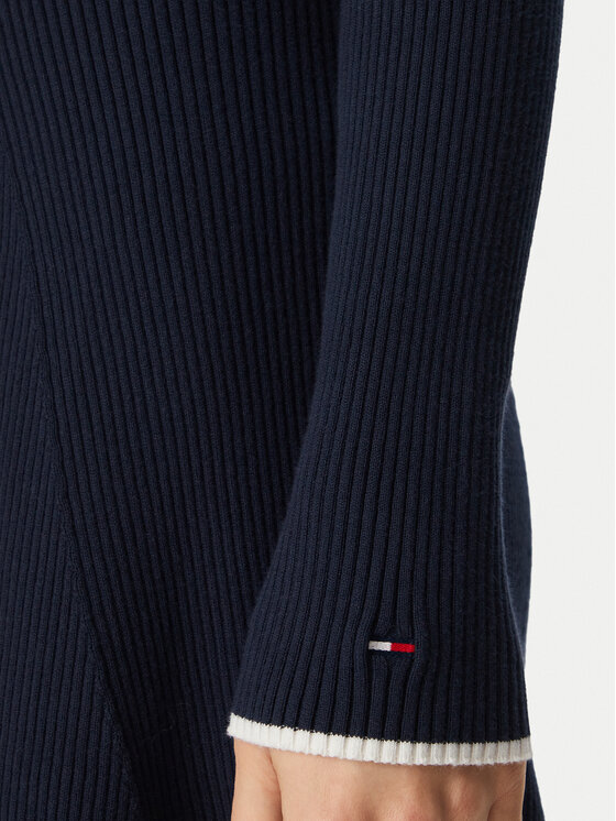 Tommy Jeans Tommy Jeans Sukienka dzianinowa DW0DW23328 Granatowy Slim Fit