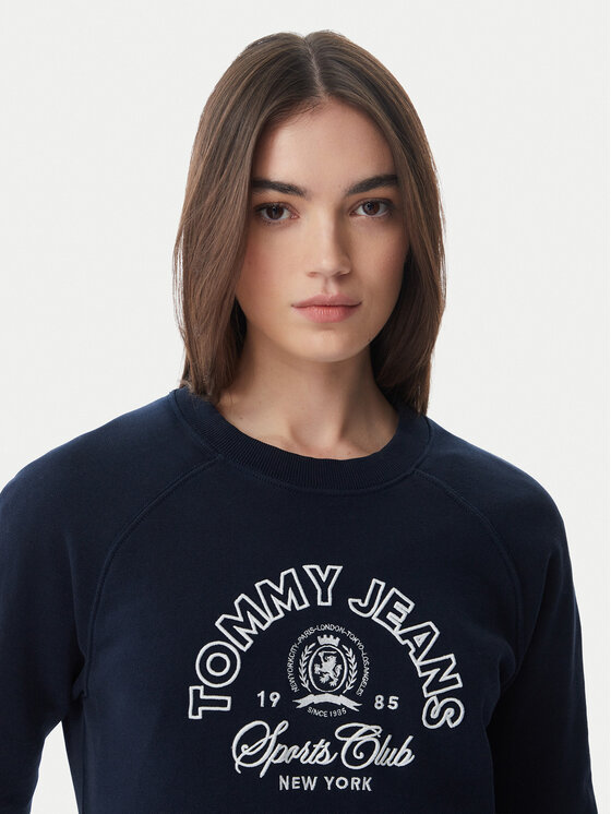 Tommy Jeans Tommy Jeans Felpa Heritage Logo DW0DW22821 Blu scuro Regular Fit