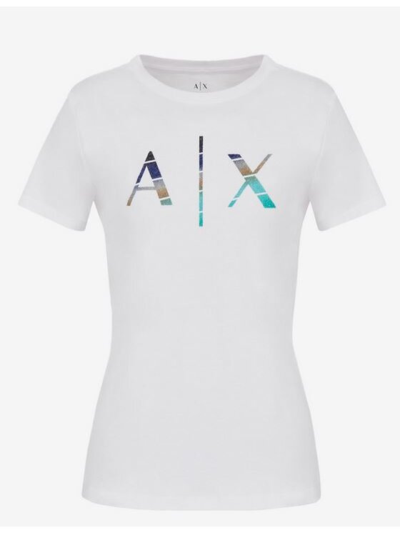 Armani Exchange Armani Exchange T-Shirt 3KYTKK Bílá Regular Fit
