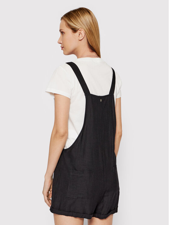 Roxy Roxy Ogrodniczki Back To Goodbye ERJWD03617 Czarny Regular Fit