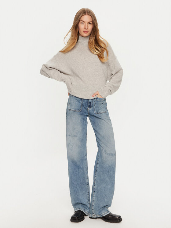 ViCOLO ViCOLO Megztinis 77011S Pilka Regular Fit