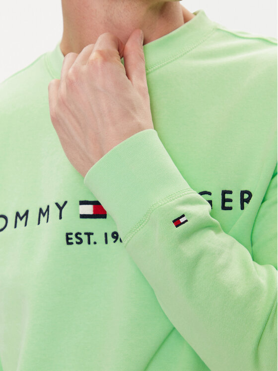 Tommy Hilfiger Tommy Hilfiger Džemperis Logo MW0MW11596 Žalia Regular Fit