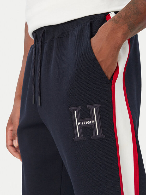 Tommy Hilfiger Tommy Hilfiger Dressipüksid Pique MW0MW44995 Tumesinine Regular Fit