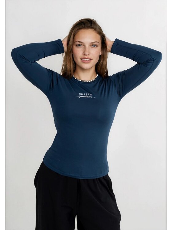 DKaren Sport DKaren Sport Bluzka EQ32 Granatowy Classic Fit