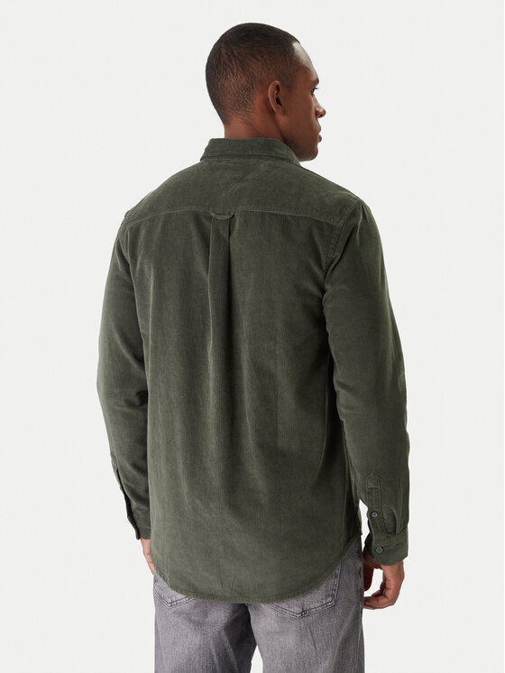 Tommy Jeans Tommy Jeans Риза Baby Cord DM0DM22021 Зелен Regular Fit