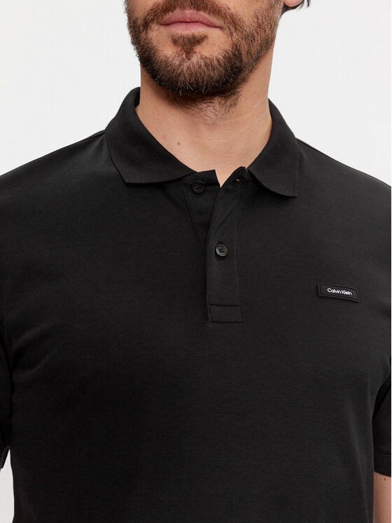 Calvin Klein Calvin Klein Polo Smooth Cotton Slim Polo K10K111657 Crna Regular Fit