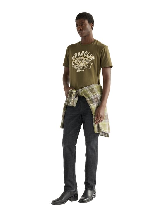 Wrangler Wrangler Jeansy 112390482 Czarny Regular Fit