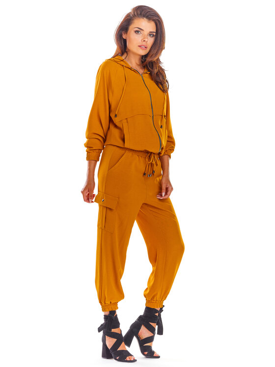 Awama Awama Bluza A294 Brązowy Basic Fit