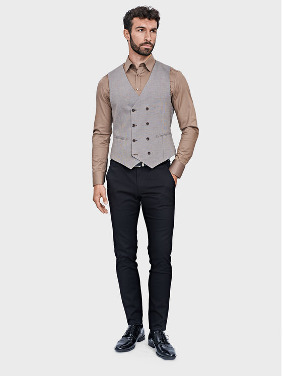 Evenemen Evenemen Kamizelka garniturowa BOSTON S9662 COL.4 Szary Slim Fit