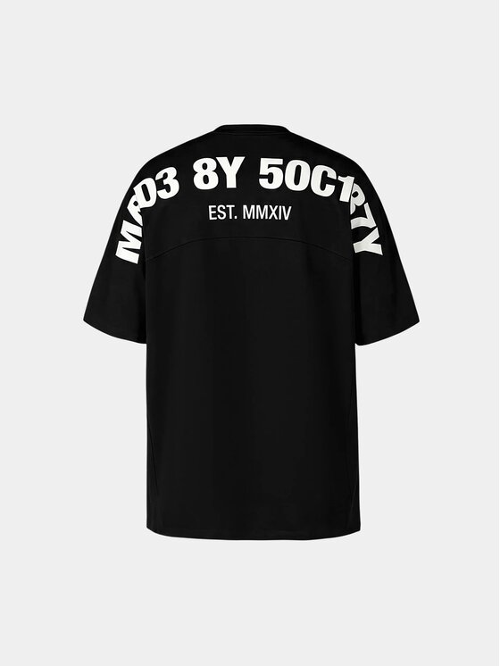 MADE BY SOCIETY MADE BY SOCIETY T-Shirt Tricou SOCIETY ARC - T17177 Czarny Basic Fit