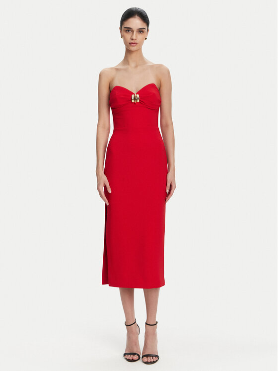 Elisabetta Franchi Elisabetta Franchi Rochie cocktail AB-769-51E2 Roșu Regular Fit