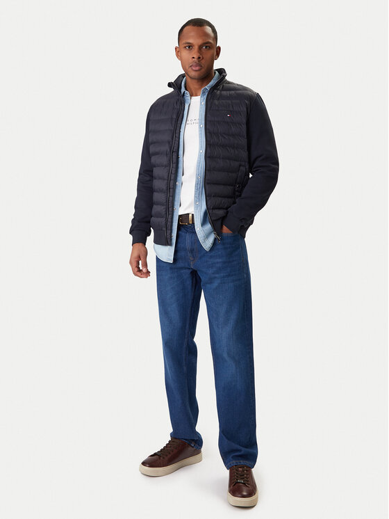 Tommy Hilfiger Tommy Hilfiger Kurtka przejściowa Mix Media Ess MW0MW41329 Granatowy Regular Fit