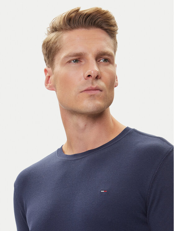 Tommy Jeans Tommy Jeans Majica dugih rukava DM0DM04409 Tamnoplava Slim Fit
