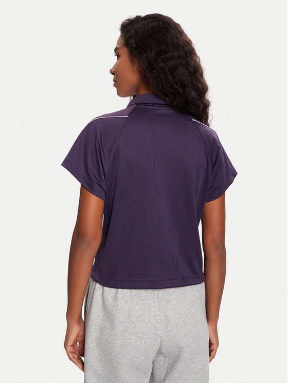 adidas adidas Polo majica Stadium 3-Stripes Tennis Inspired Jacquard JY3426 Vijolična Regular Fit