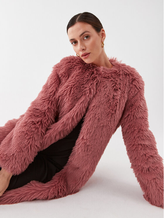 TWINSET TWINSET Pelzmantel 232TP2300 Rosa Regular Fit