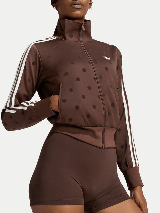 adidas adidas Bluza Satin Polka Dots Tt Track Top LI2855 Brązowy Regular Fit