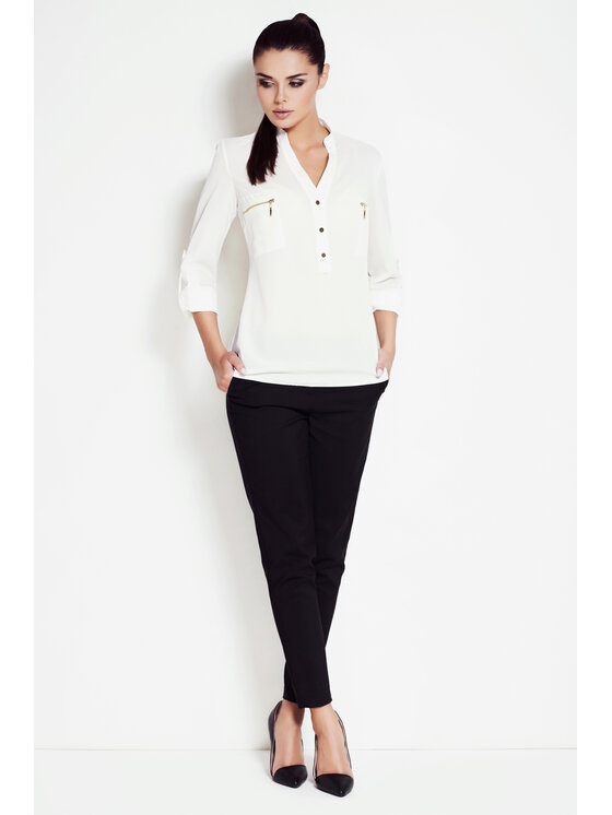 Awama Awama Camicia A051 Écru Basic Fit