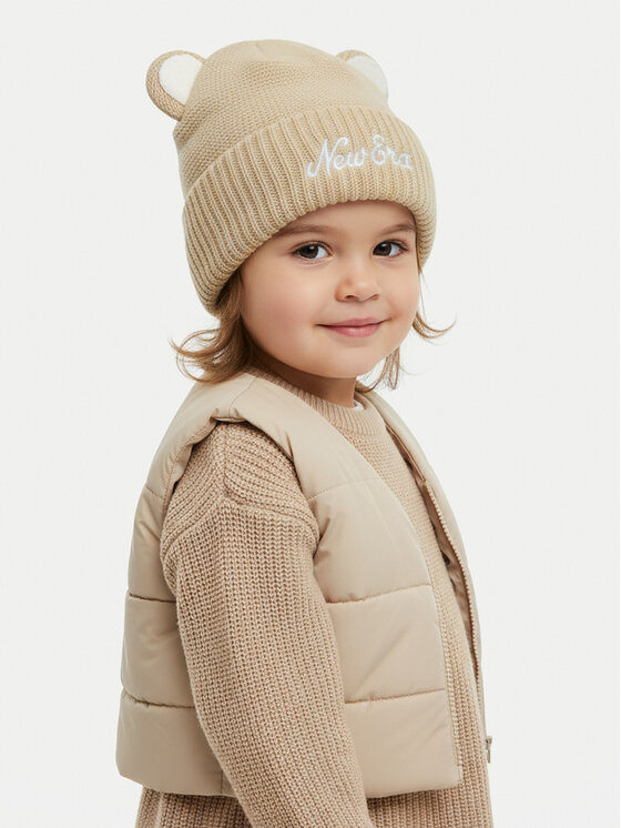 New Era New Era Шапка Teddy Bear Ears Cuff Knit Beanie 60580793 Бежов