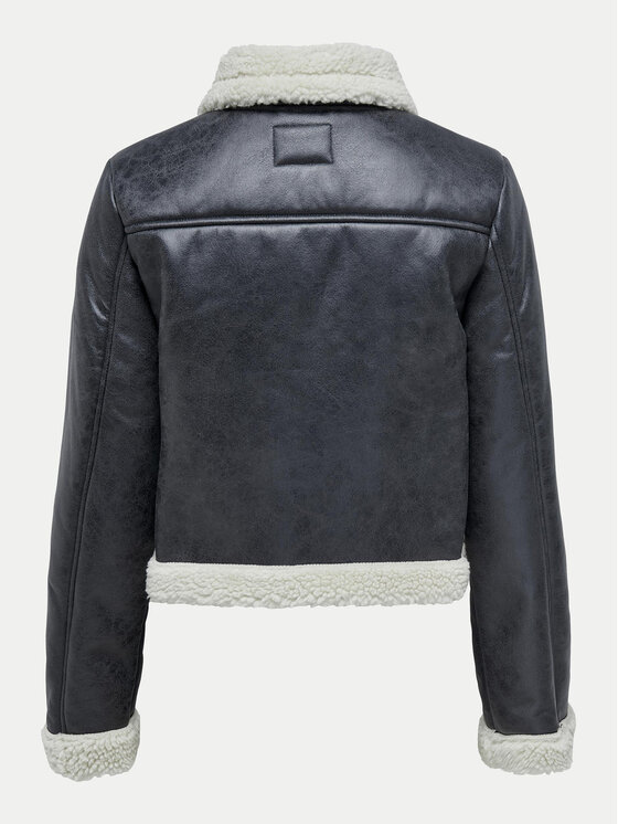 ONLY ONLY Ādas imitācijas jaka Betty 15322046 Pelēks Regular Fit
