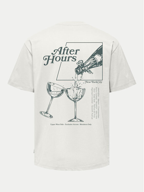 Only & Sons Only & Sons T-Shirt Bowen 22032071 Bílá Relaxed Fit