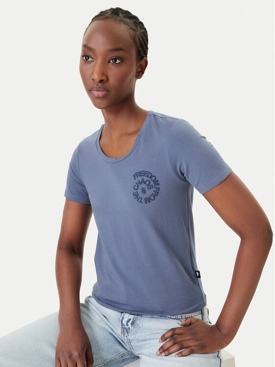 Quiksilver Quiksilver T-Shirt Lintah EQWZT03193 Niebieski Regular Fit