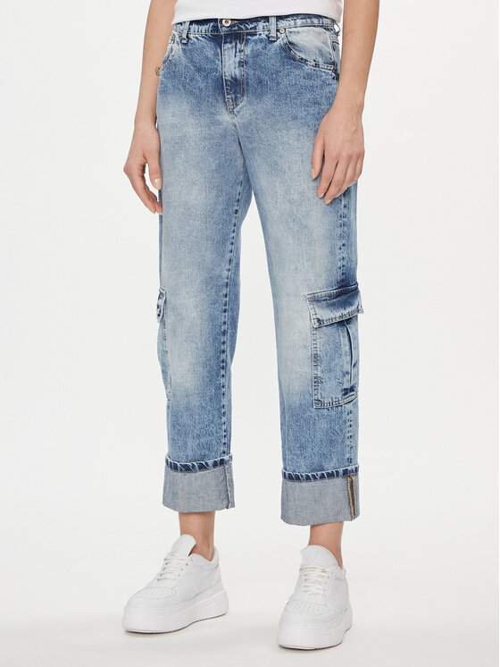 Please Jeans Hlače P2TSEH0W6X Modra Straight Leg