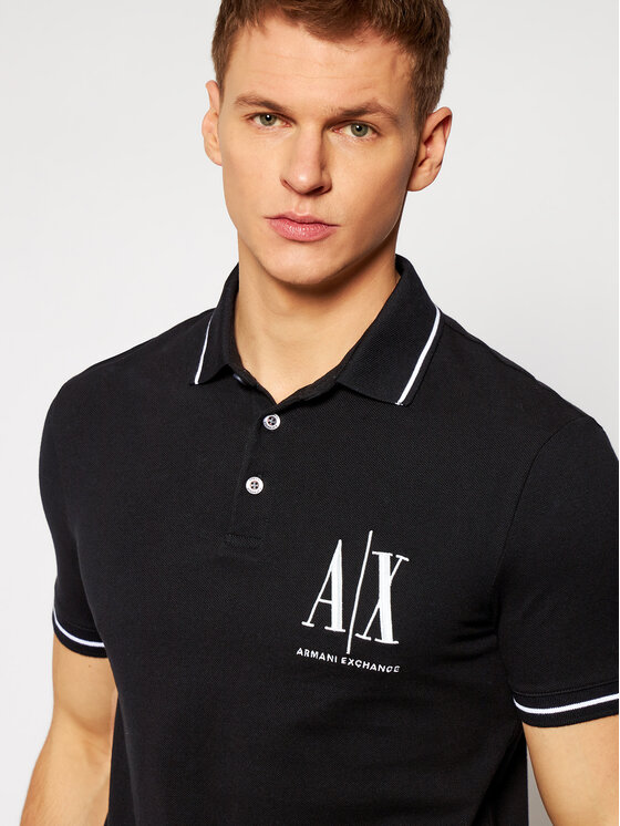 Armani Exchange Armani Exchange Polokošile 8NZFPA Z8M5Z 1200 Černá Regular Fit