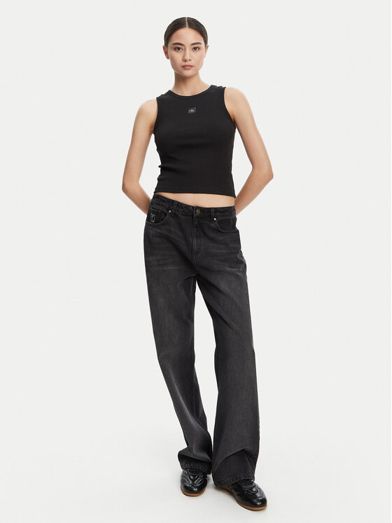 Calvin Klein Jeans Calvin Klein Jeans Top LV047C201G Črna Slim Fit