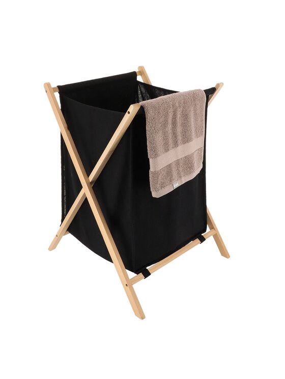 MIAhome MIAhome Kosz łazienkowy na pranie 64x43,5x41 cm SKANE 90 L Czarny