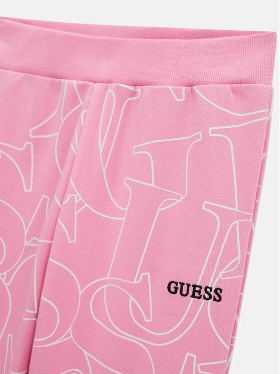 Guess Kids Guess Kids Bavlnené nohavice 183816 Ružová Regular Fit