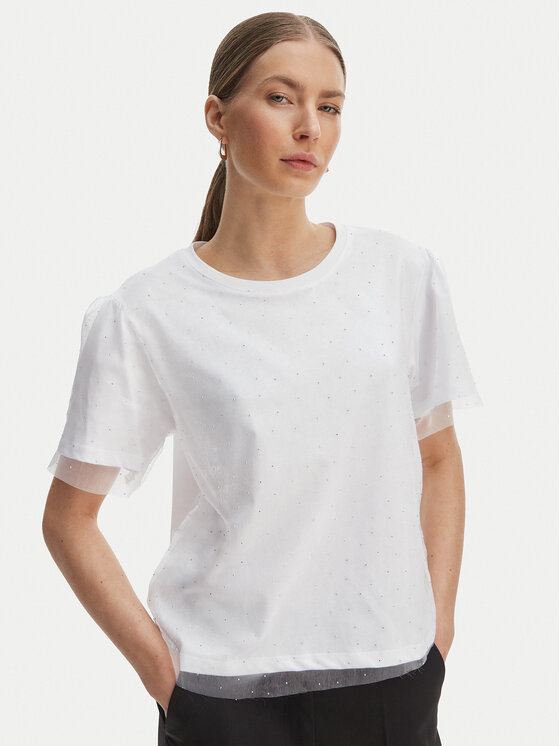 Rinascimento Rinascimento T-Shirt CFC0128089003 Biały Regular Fit