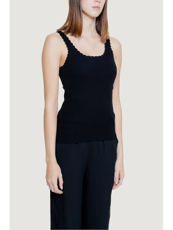 ONLY ONLY T-shirt Onlgemma Sl U-Neck Knt Nero To Fit