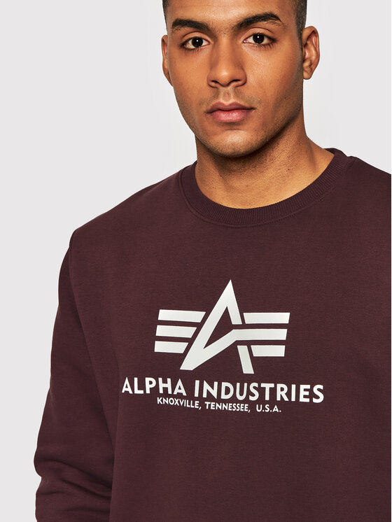 Alpha Fit 178302 Basic Industries Regular Sweatshirt Dunkelrot