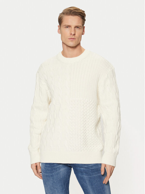 Tom Tailor Denim Tom Tailor Denim Džemper 1044433 Écru Relaxed Fit