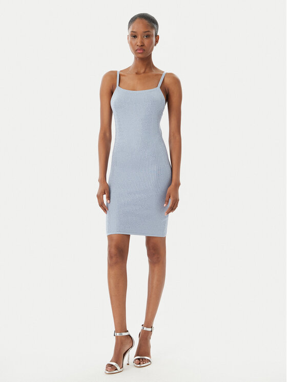 Guess Guess Плетена рокля W5GK45 Z3MN2 Син Regular Fit