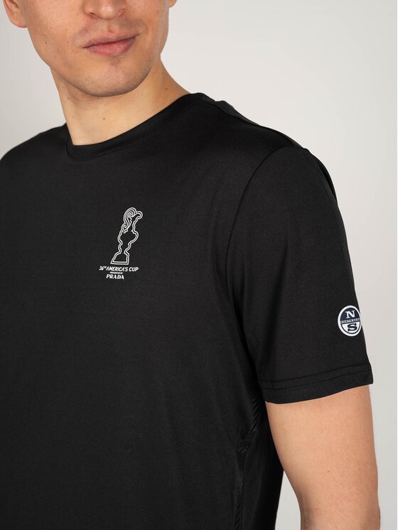 North Sails North Sails T-Shirt 45 2302 000 | T-shirt Foehn Μαύρο Regular Fit