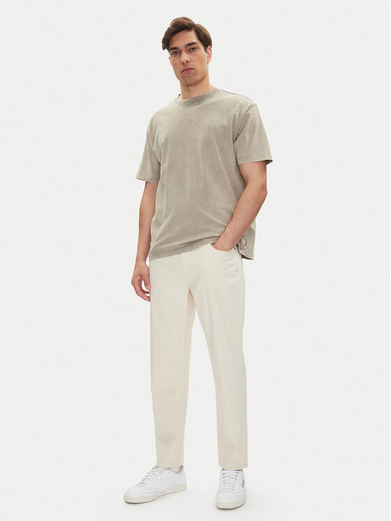 Mustang Mustang Дънки Denver 1016435 Екрю Tapered Fit