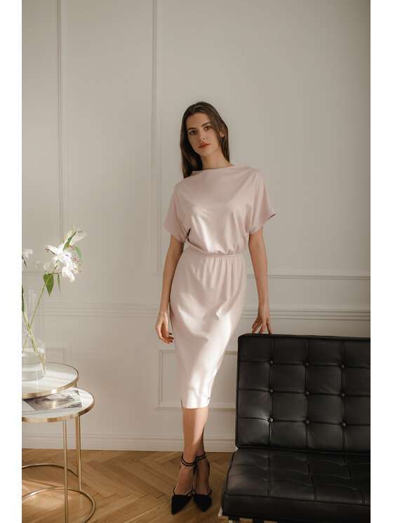 Lenitif Lenitif Vestito L087 Rosa Regular Fit