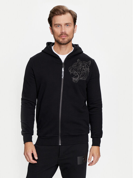 Plein Sport men's outlet black sweatshirt hoodie