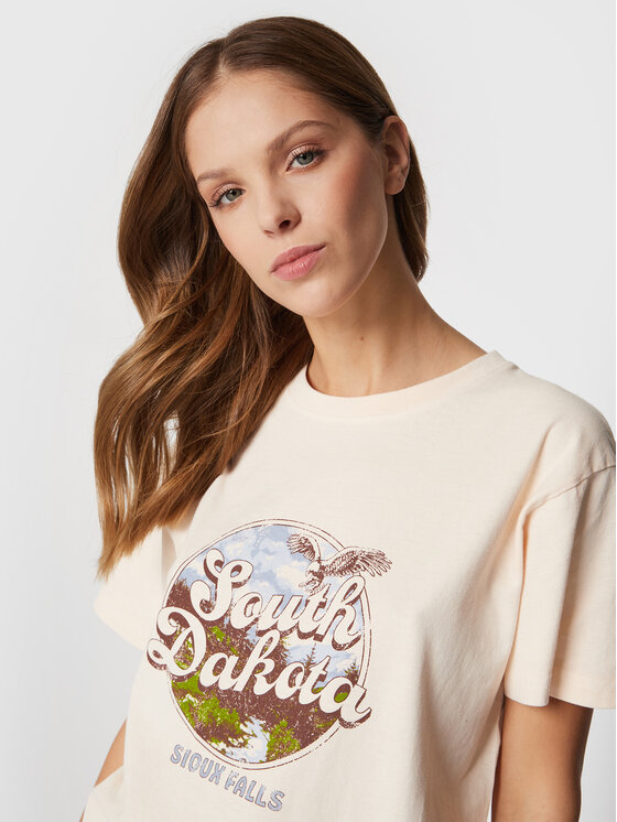 T-shirt 75440644 Écru Regular Fit