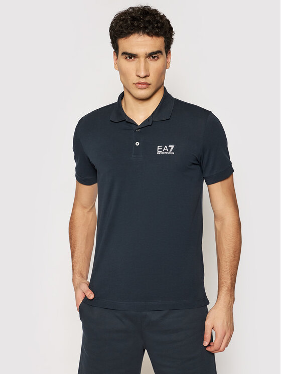 EA7 Emporio Armani Polo majica 8NPF04 PJM5Z 1578 Mornarsko modra Regular Fit