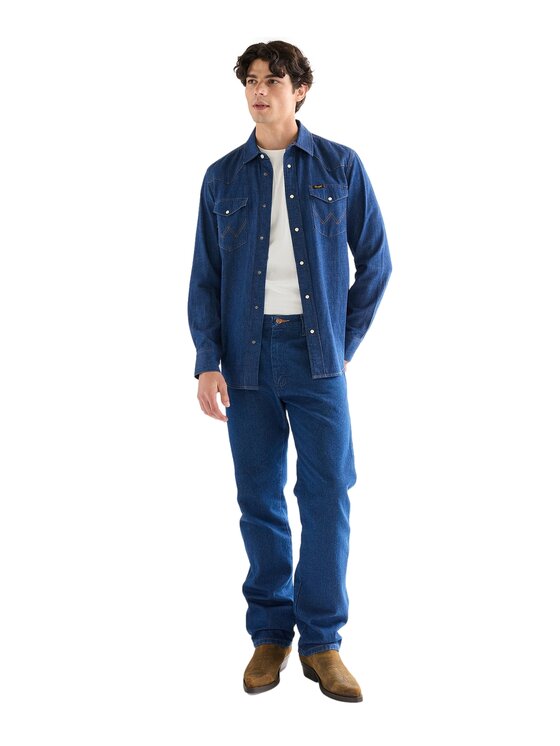 Wrangler Wrangler Koszula jeansowa 112378124 Niebieski Regular Fit