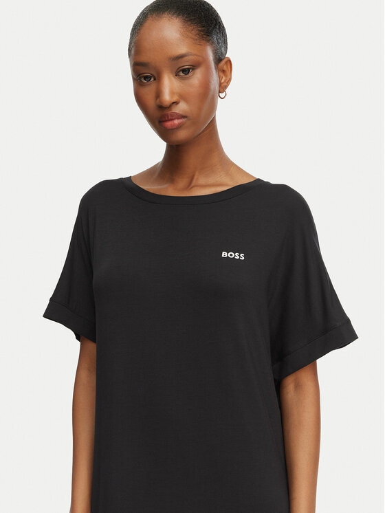 BOSS BOSS Nočná košeľa Element 50561000 Čierna Regular Fit