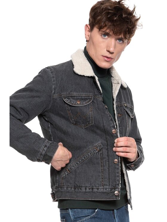 Wrangler Wrangler Giubbotto invernale 124MJ SHERPA Grigio Regular Fit