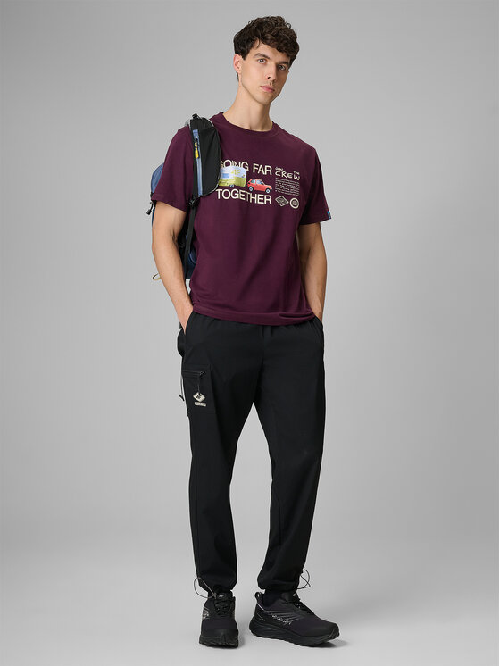 4F 4F T-Shirt NATURE’S TRAIL Fioletowy Regular Fit
