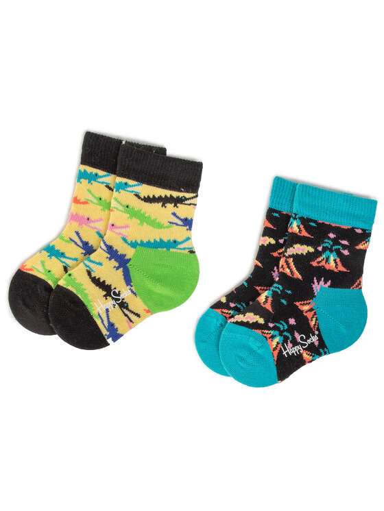 Set di 2 paia di calzini lunghi da bambini Happy